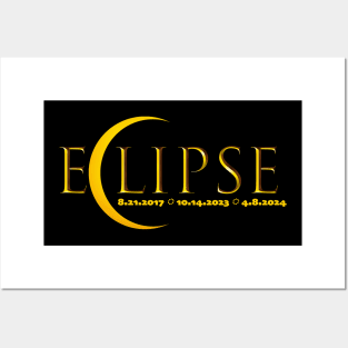 3x solar eclipse Posters and Art